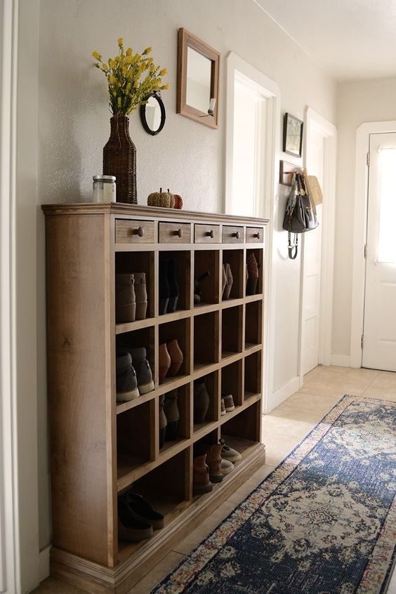 Rustic Wooden Entryway Cabinet Ideas
